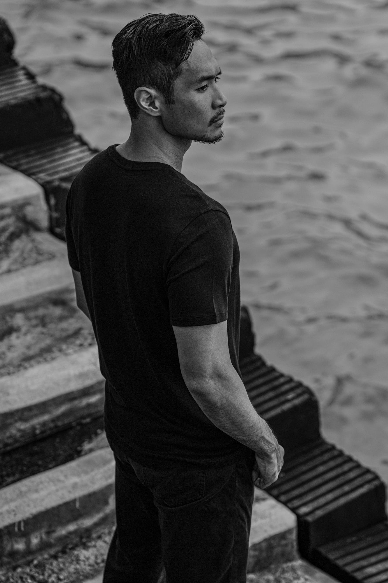 Tee N°02 Cotton/Cashmere - Black