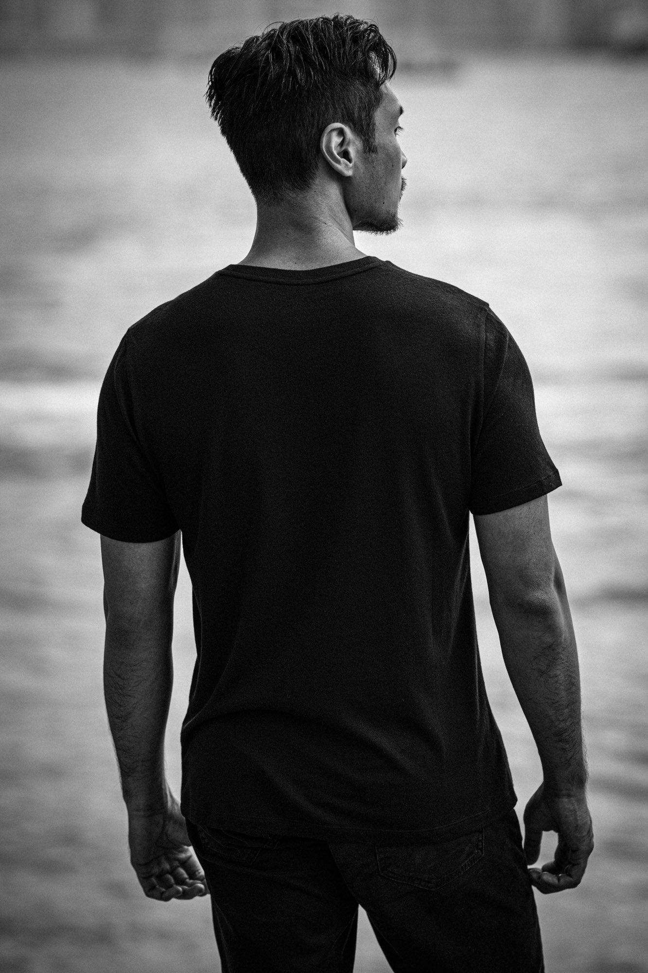 Tee N°02 Cotton/Cashmere - Black