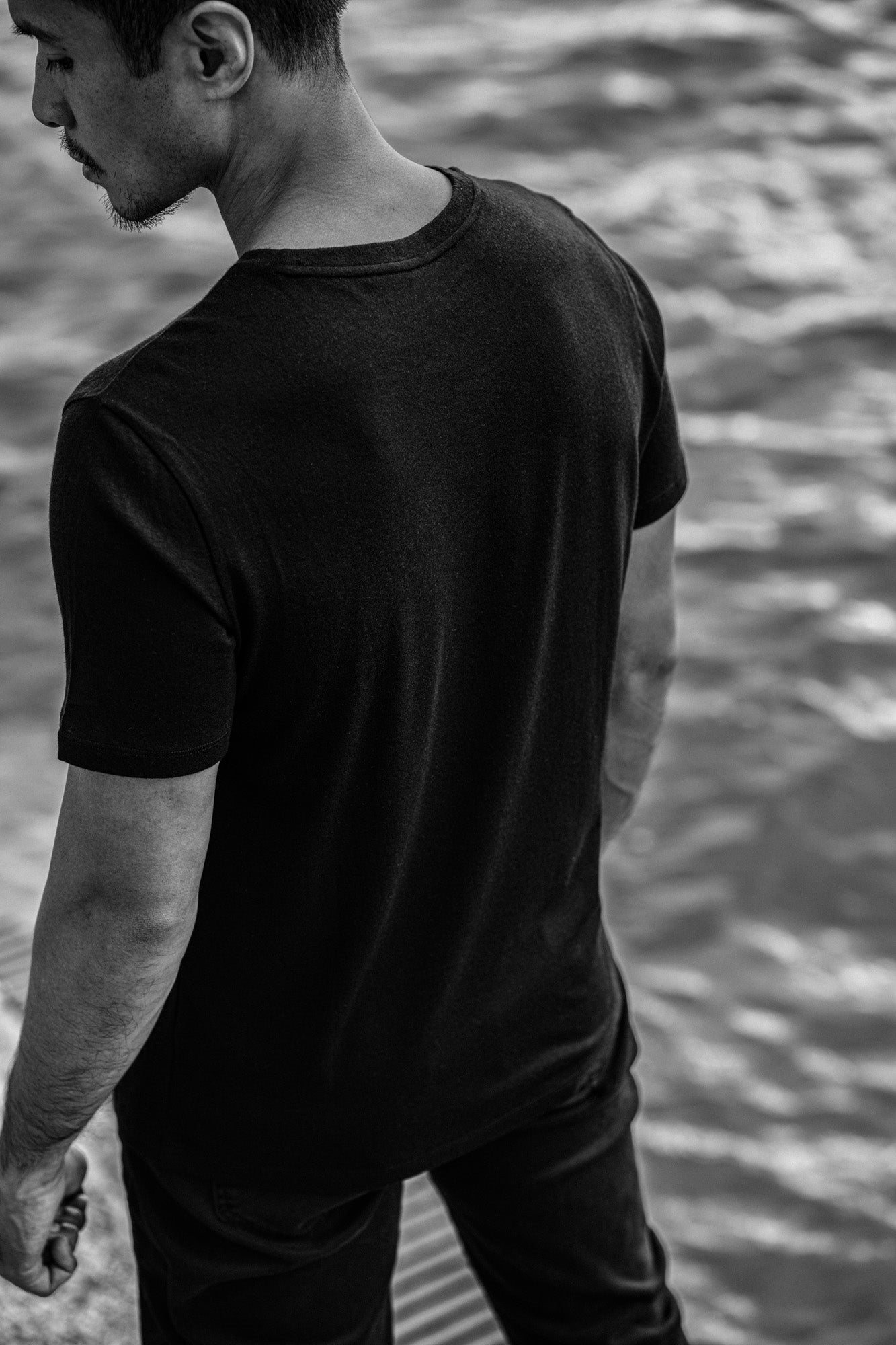 Tee N°02 Cotton/Cashmere - Black