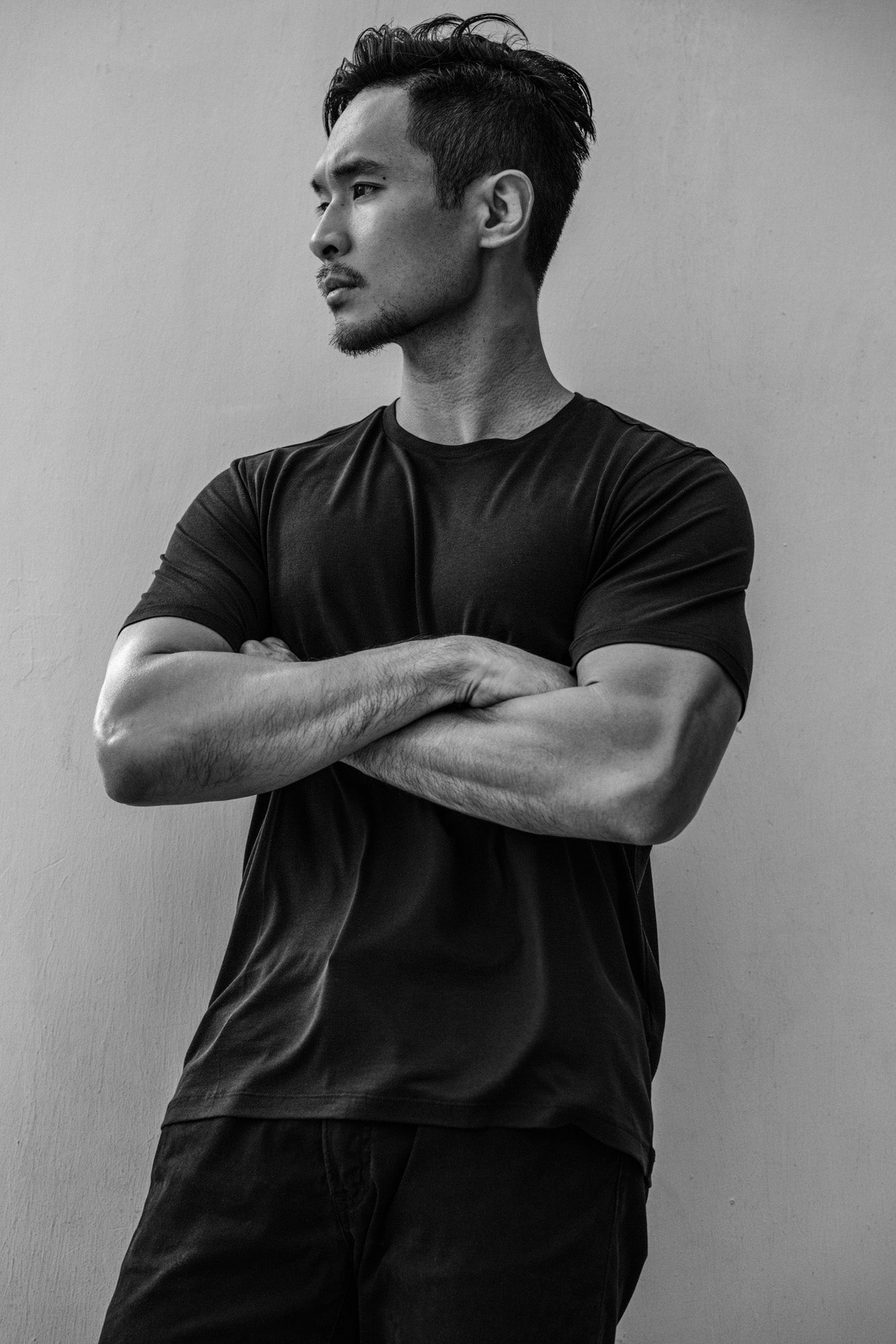 Tee N°01 Silk/Cotton - Black