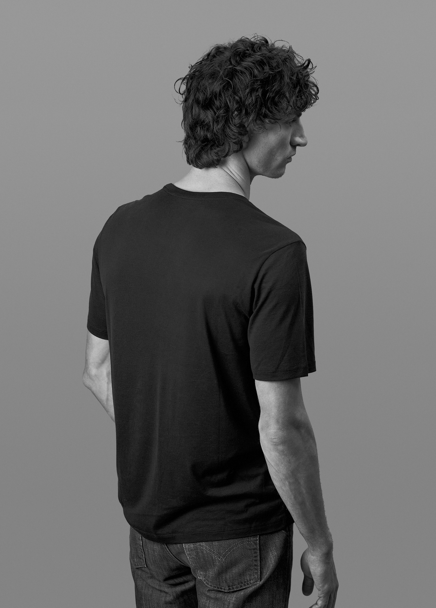 Tee N°01 Silk/Cotton - Black