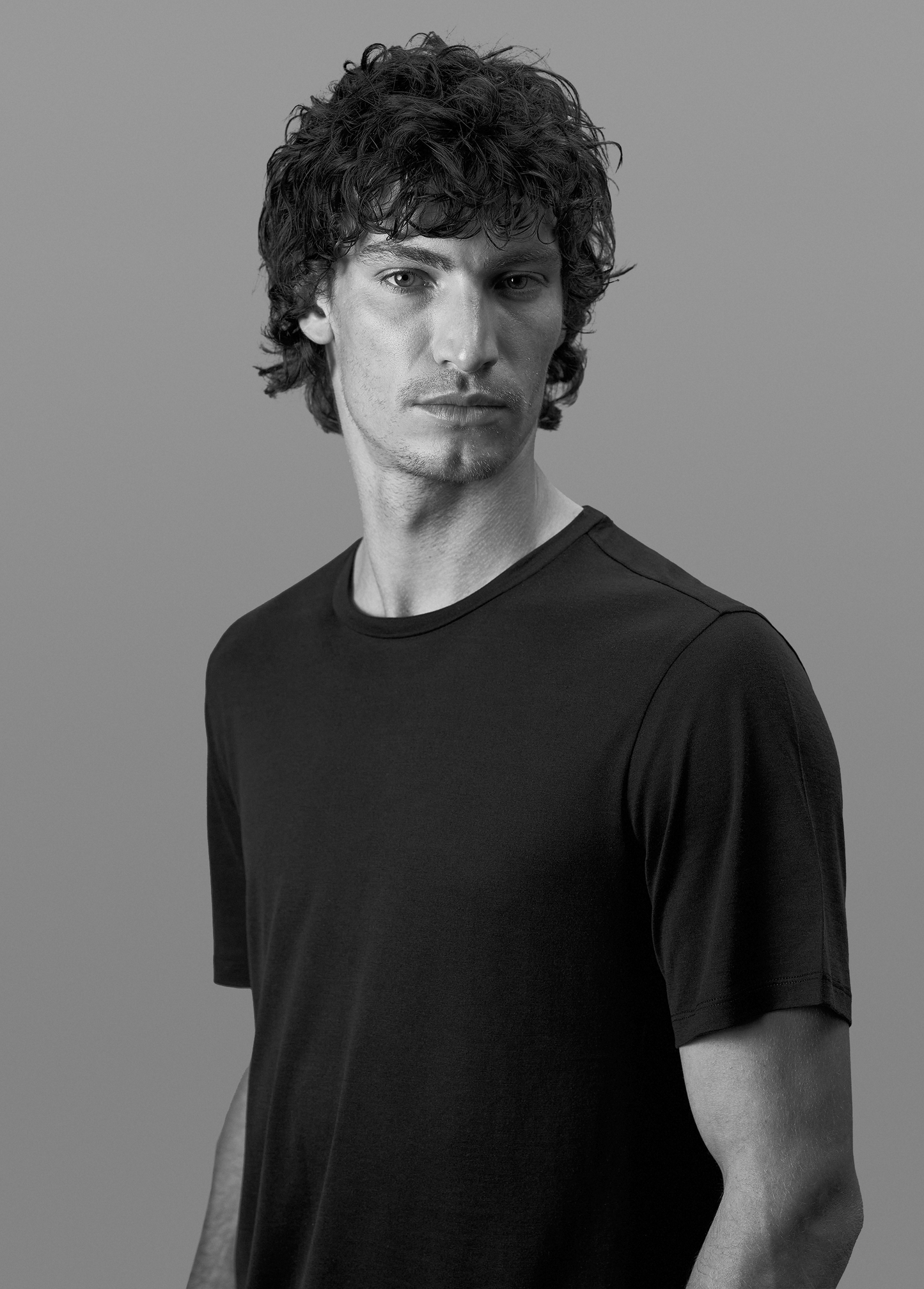 Tee N°01 Silk/Cotton - Black