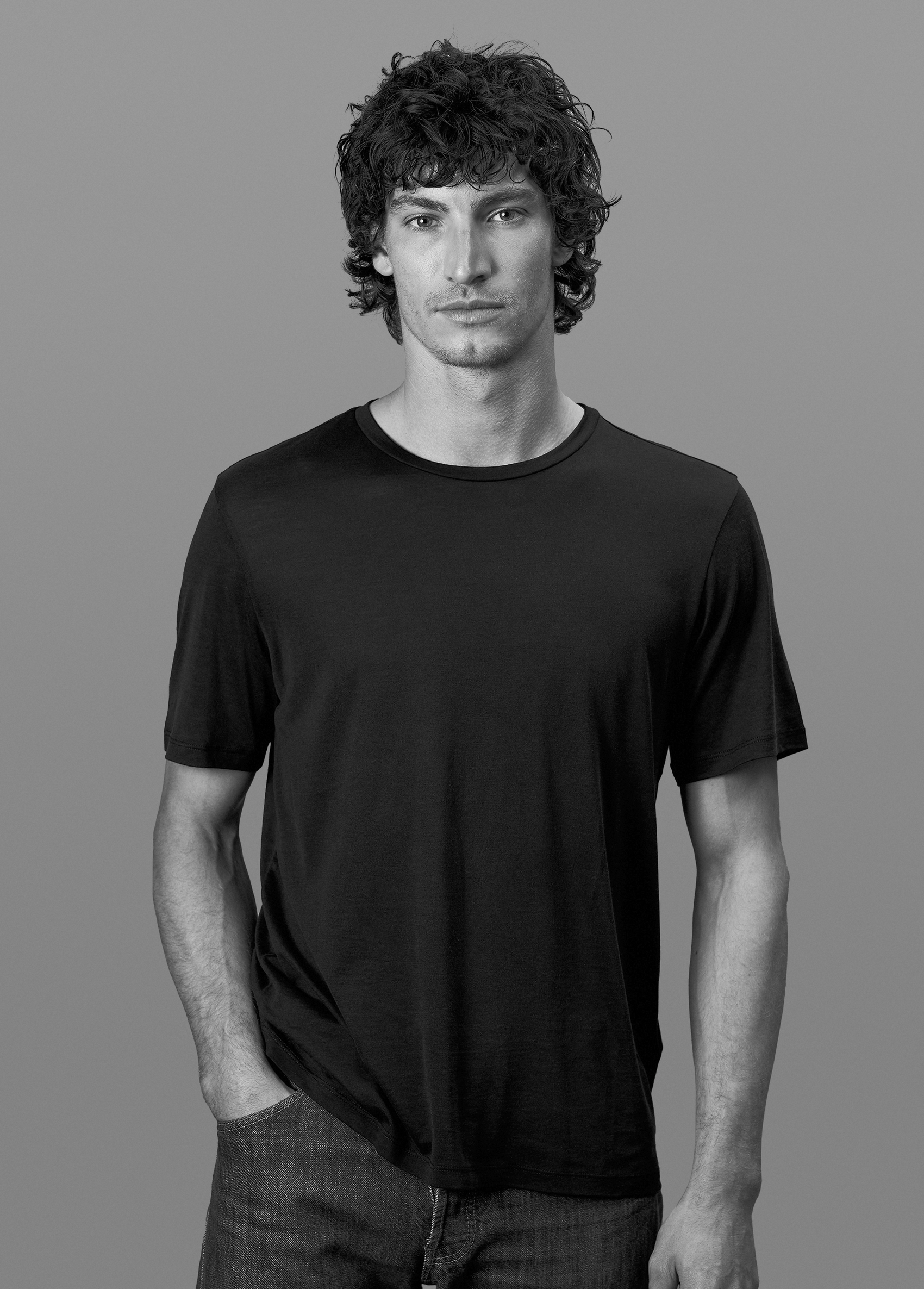 Tee N°01 Silk/Cotton - Black