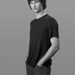 Tee N°01 Silk/Cotton - Black