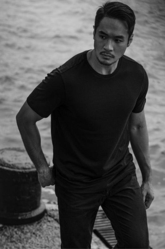 Tee N°02 Cotton/Cashmere - Black