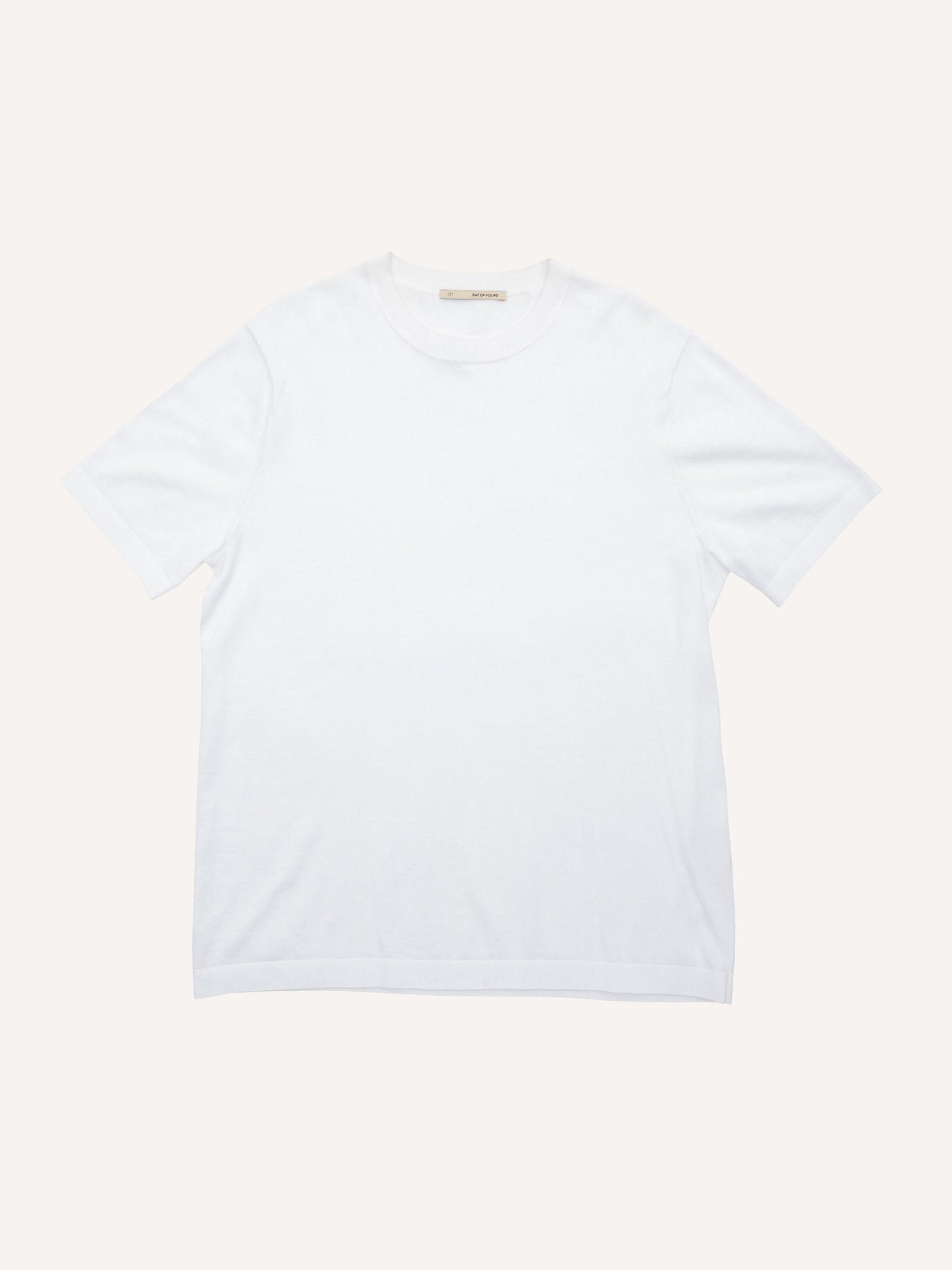Knit Crew Tee - Sea Island - White