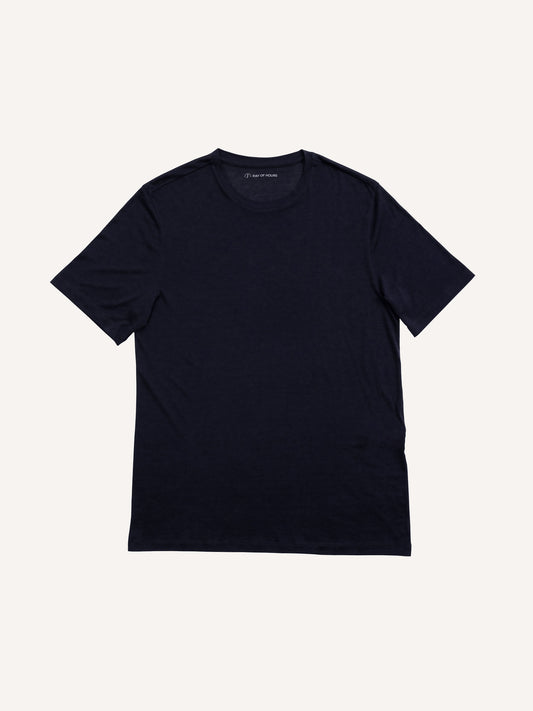 Tee N°01 Silk/Cotton - Navy