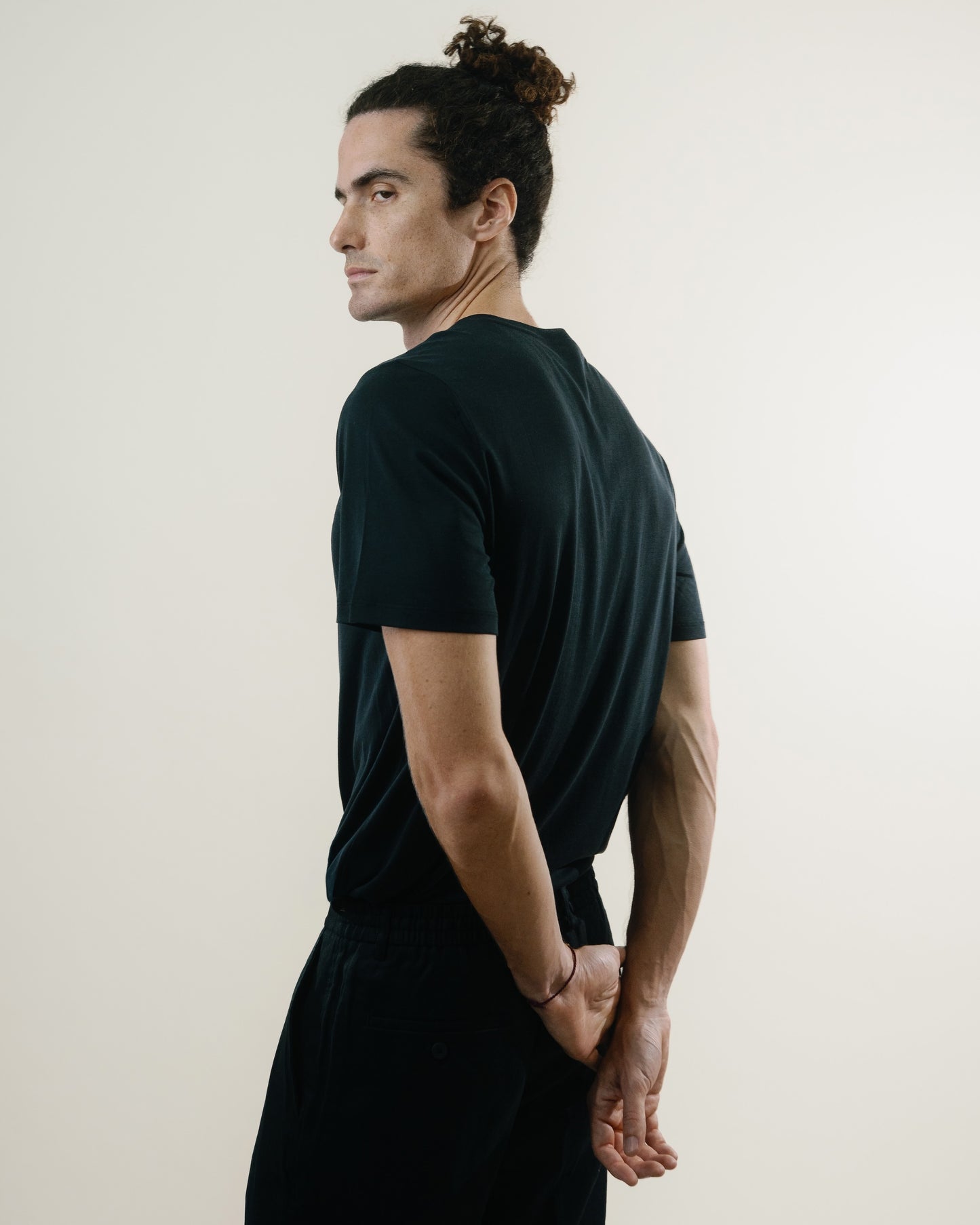 Tee N°01 Silk/Cotton - Black
