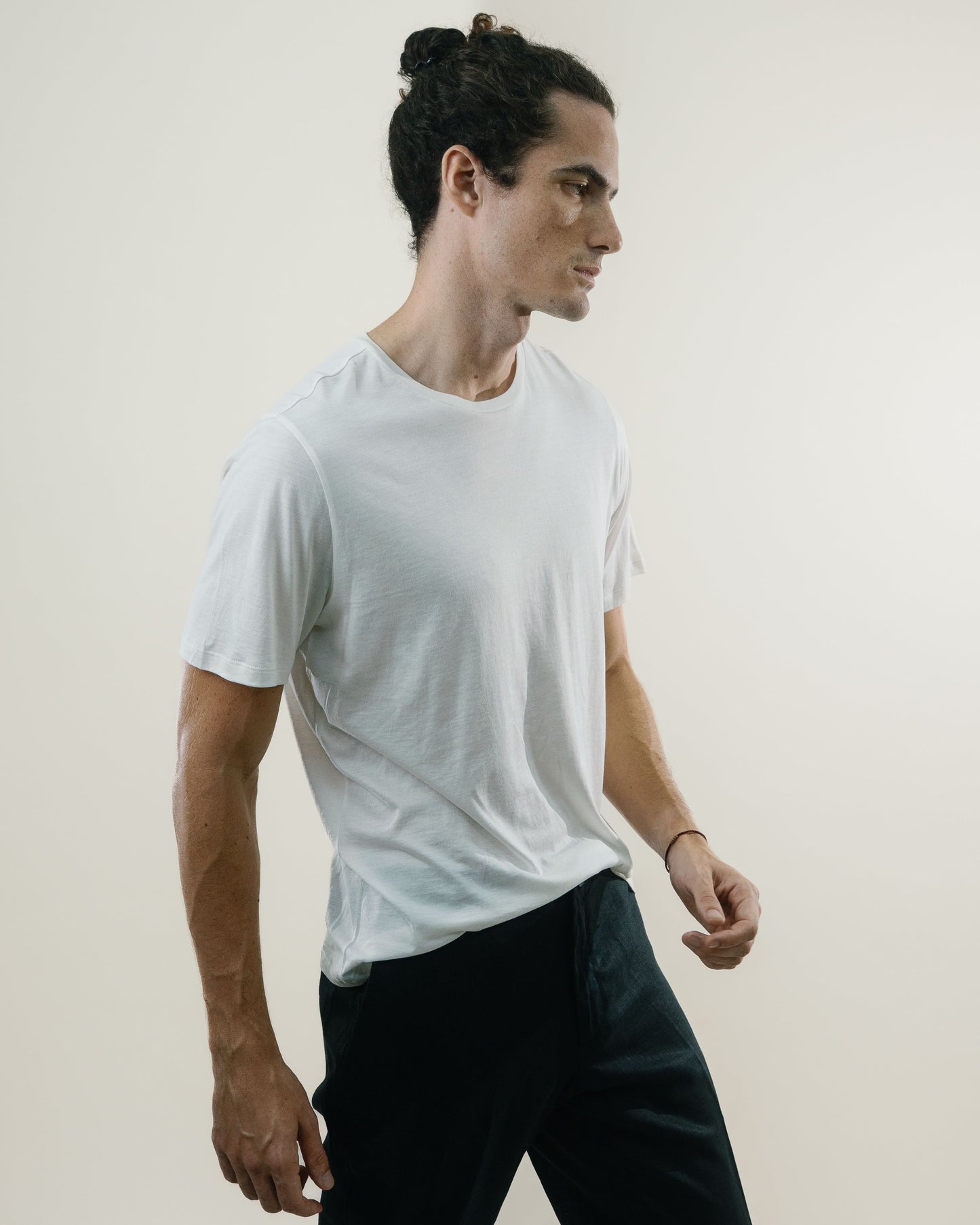 Tee N°01 Silk/Cotton - White
