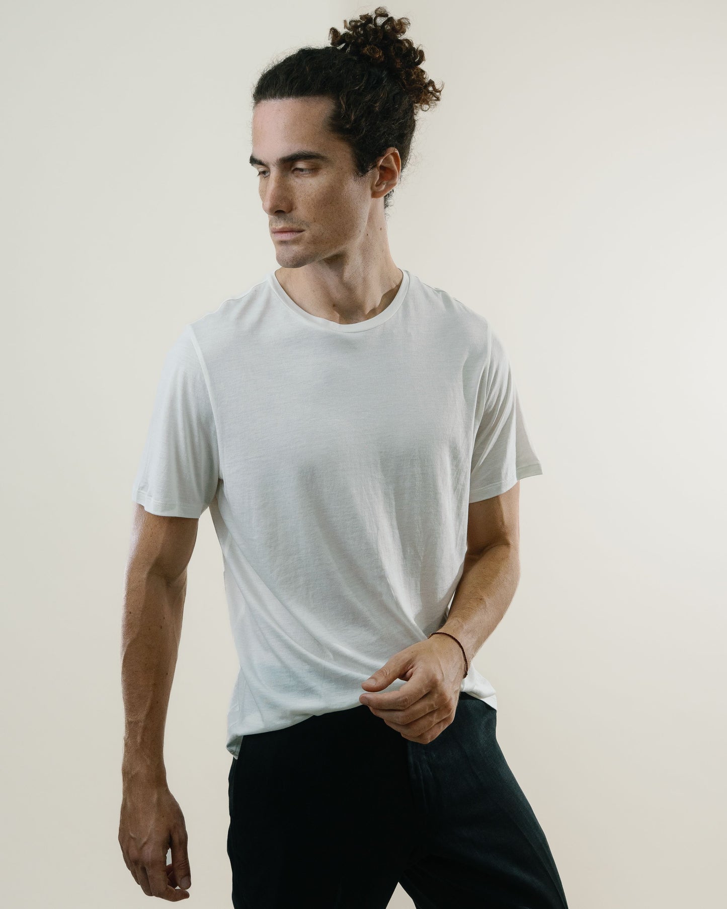 Tee N°01 Silk/Cotton - White