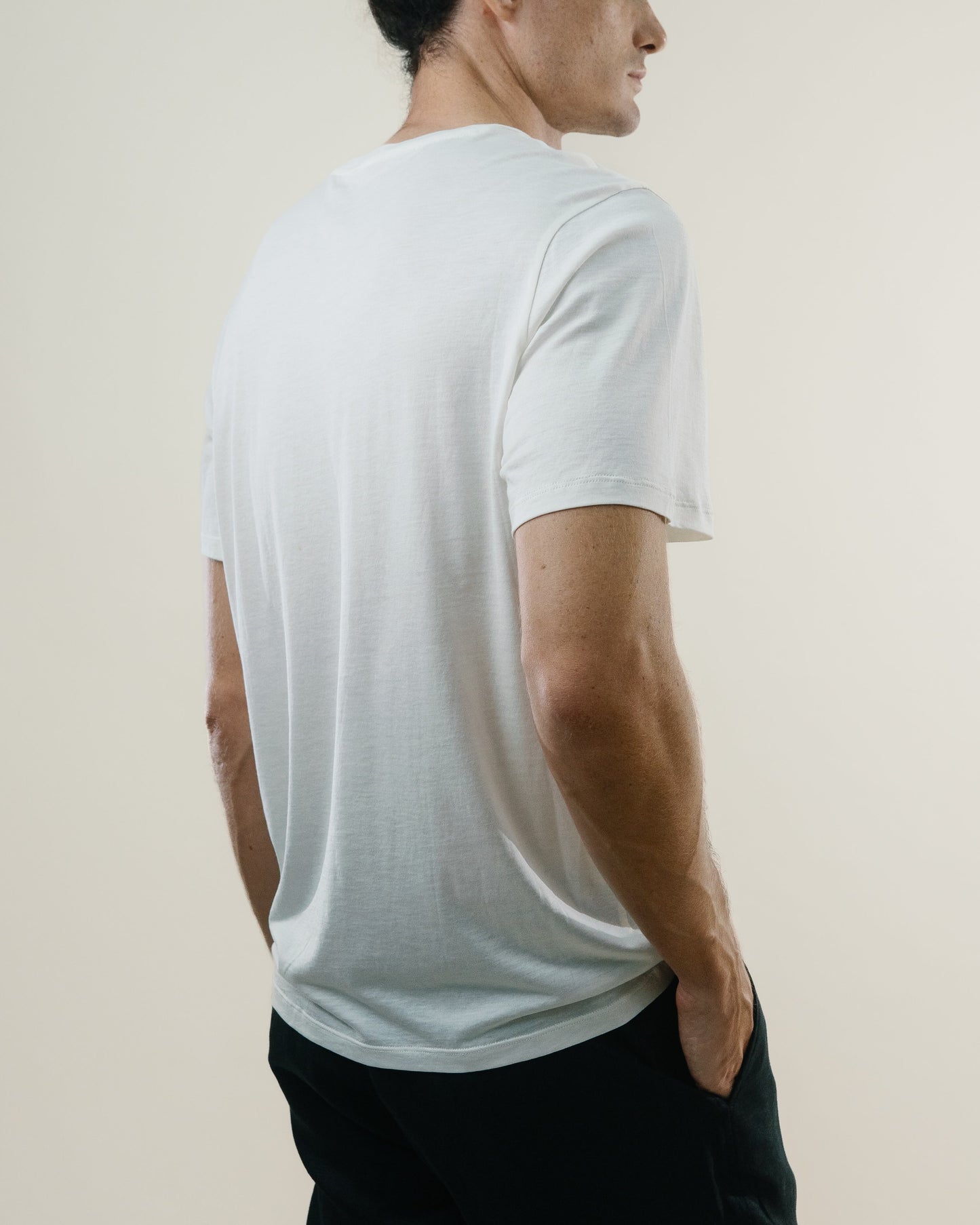 Tee N°01 Silk/Cotton - White