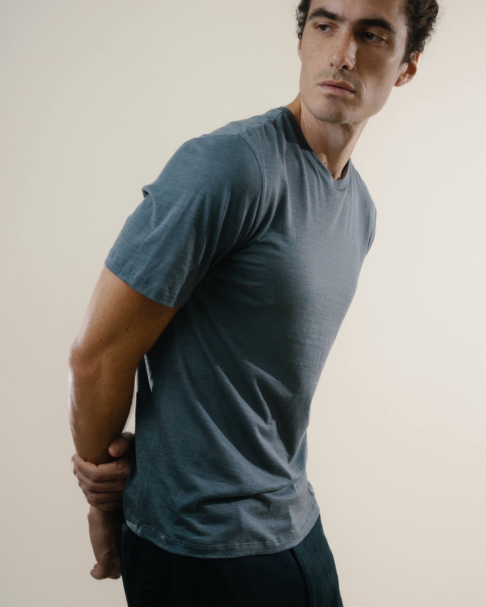Tee N°01 Silk/Cotton - Anthracite