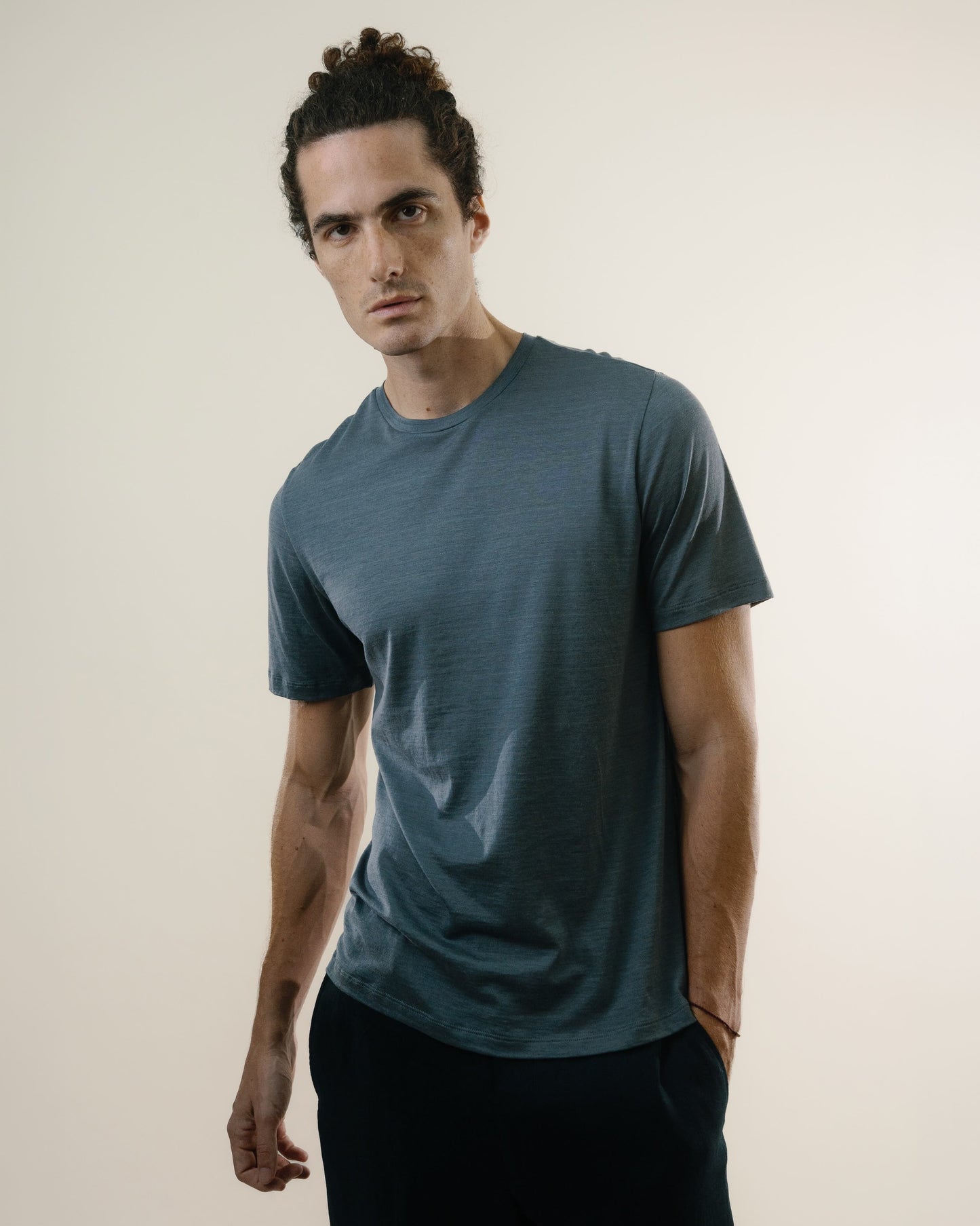 Tee N°01 Silk/Cotton - Anthracite