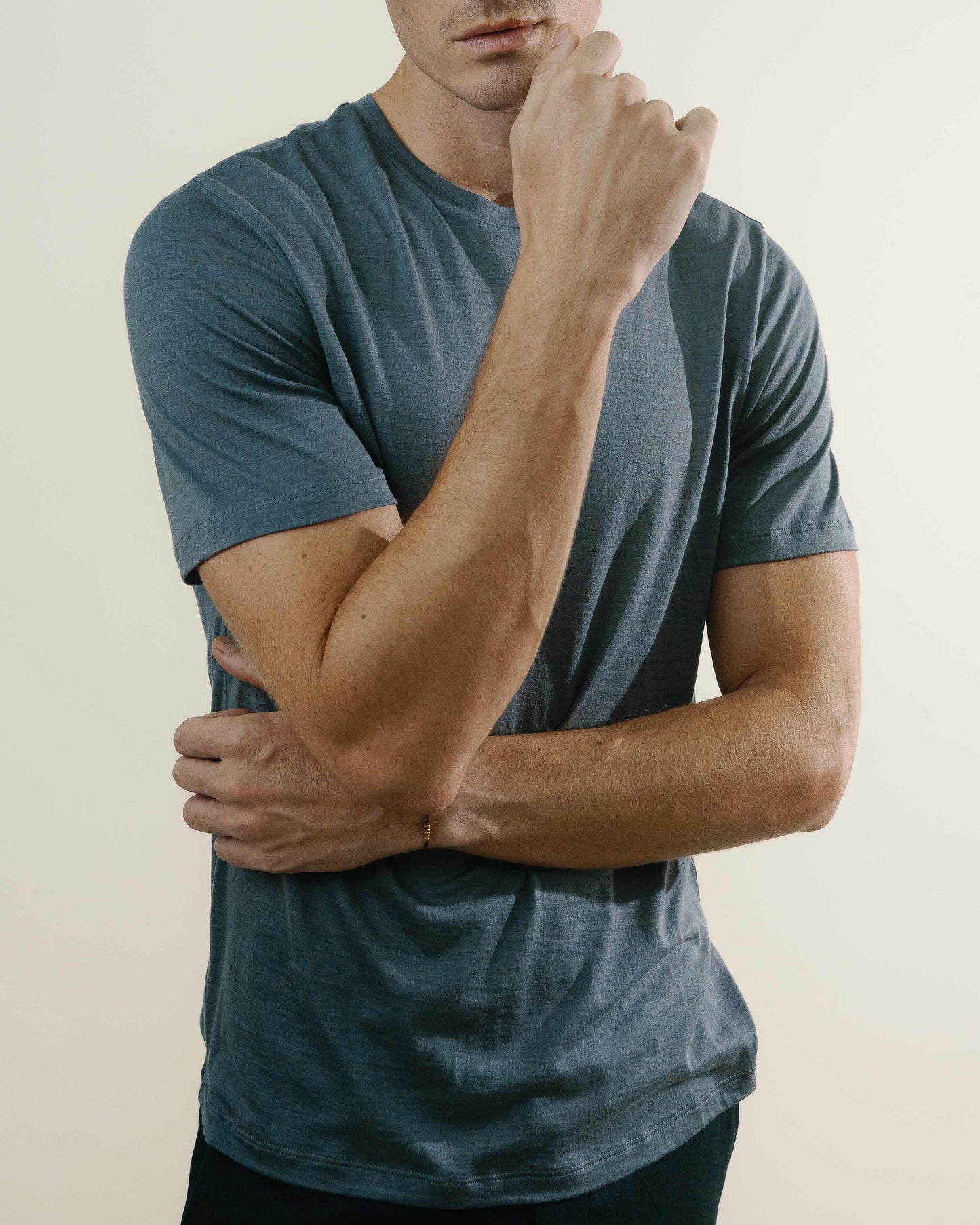 Tee N°01 Silk/Cotton - Anthracite