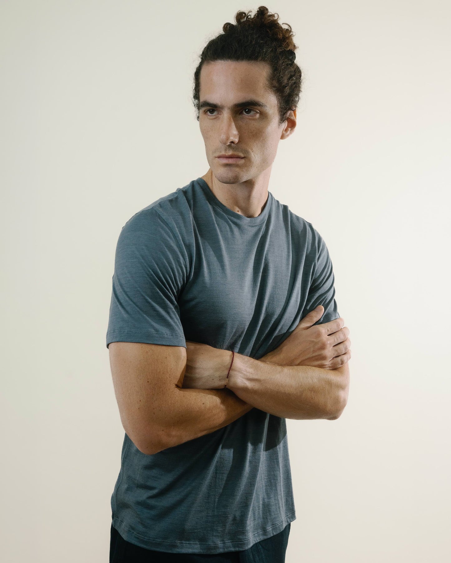 Tee N°01 Silk/Cotton - Anthracite