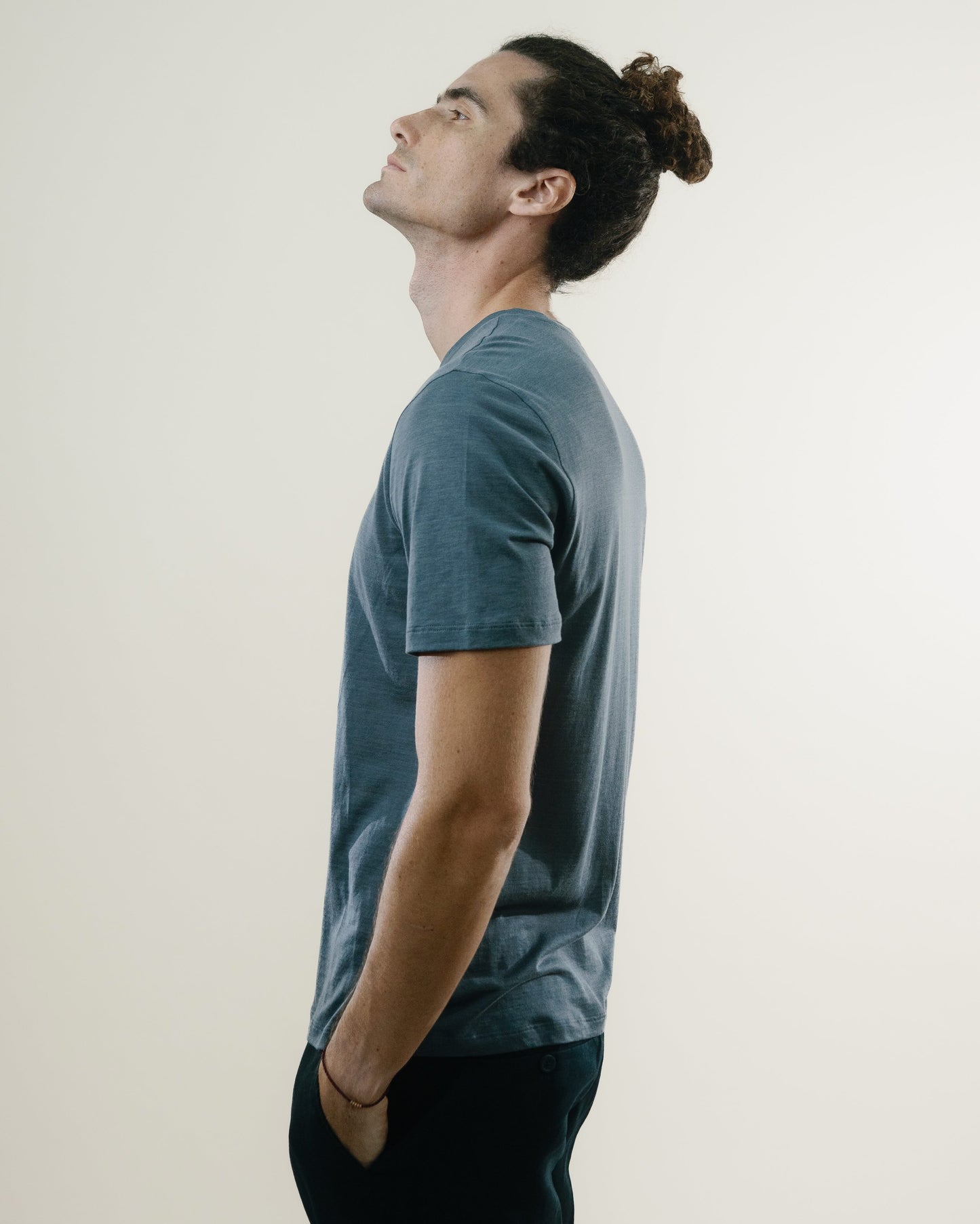 Tee N°01 Silk/Cotton - Anthracite