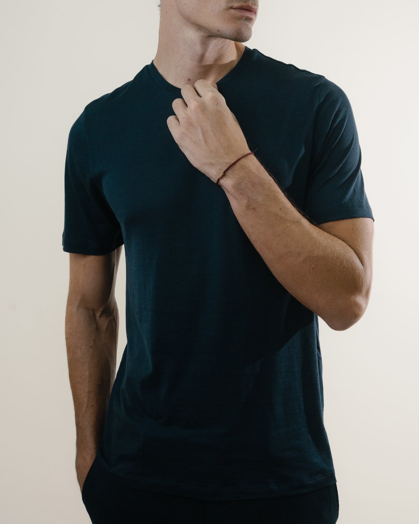 Tee N°01 Silk/Cotton - Navy