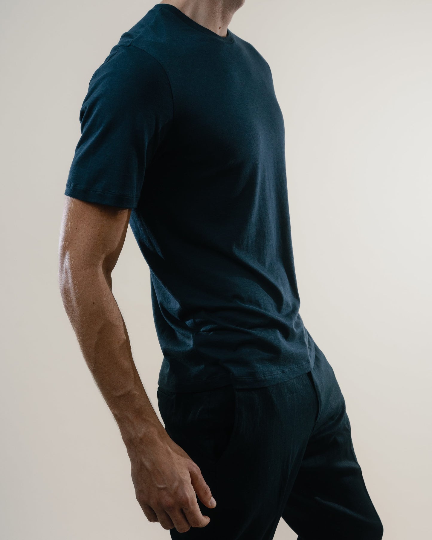 Tee N°01 Silk/Cotton - Navy