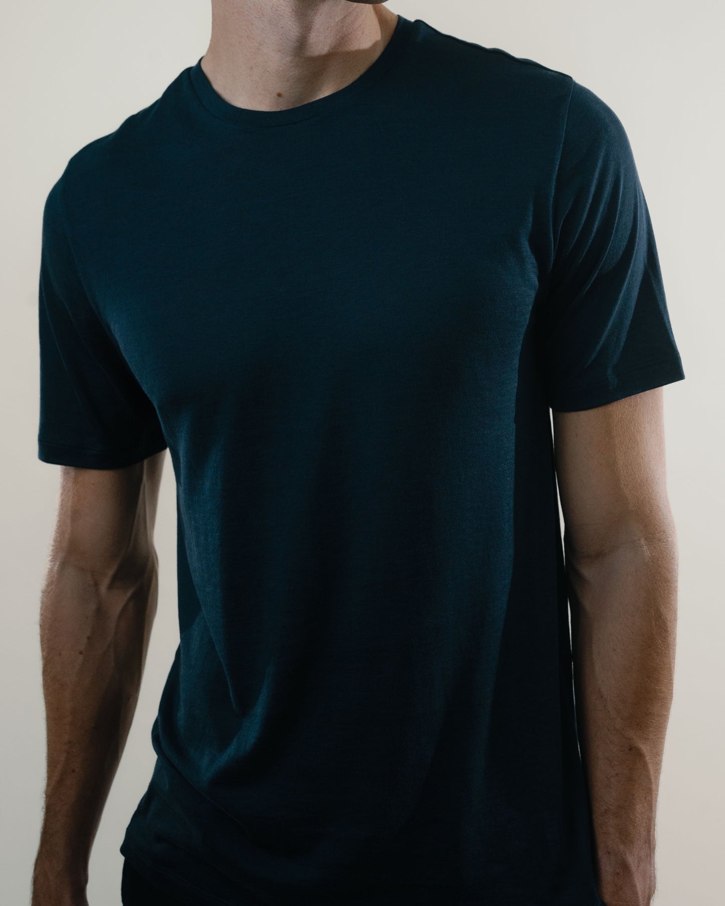 Tee N°01 Silk/Cotton - Navy