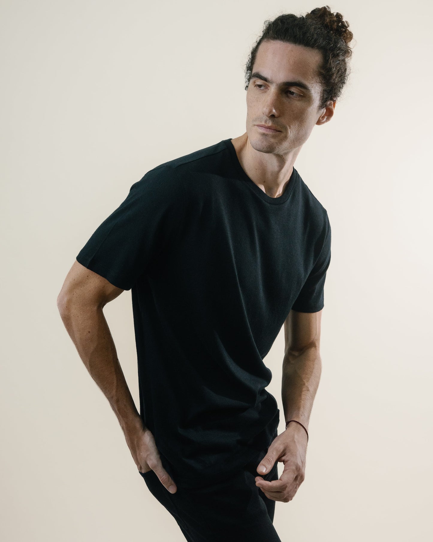 Tee N°02 Cotton/Cashmere - Black