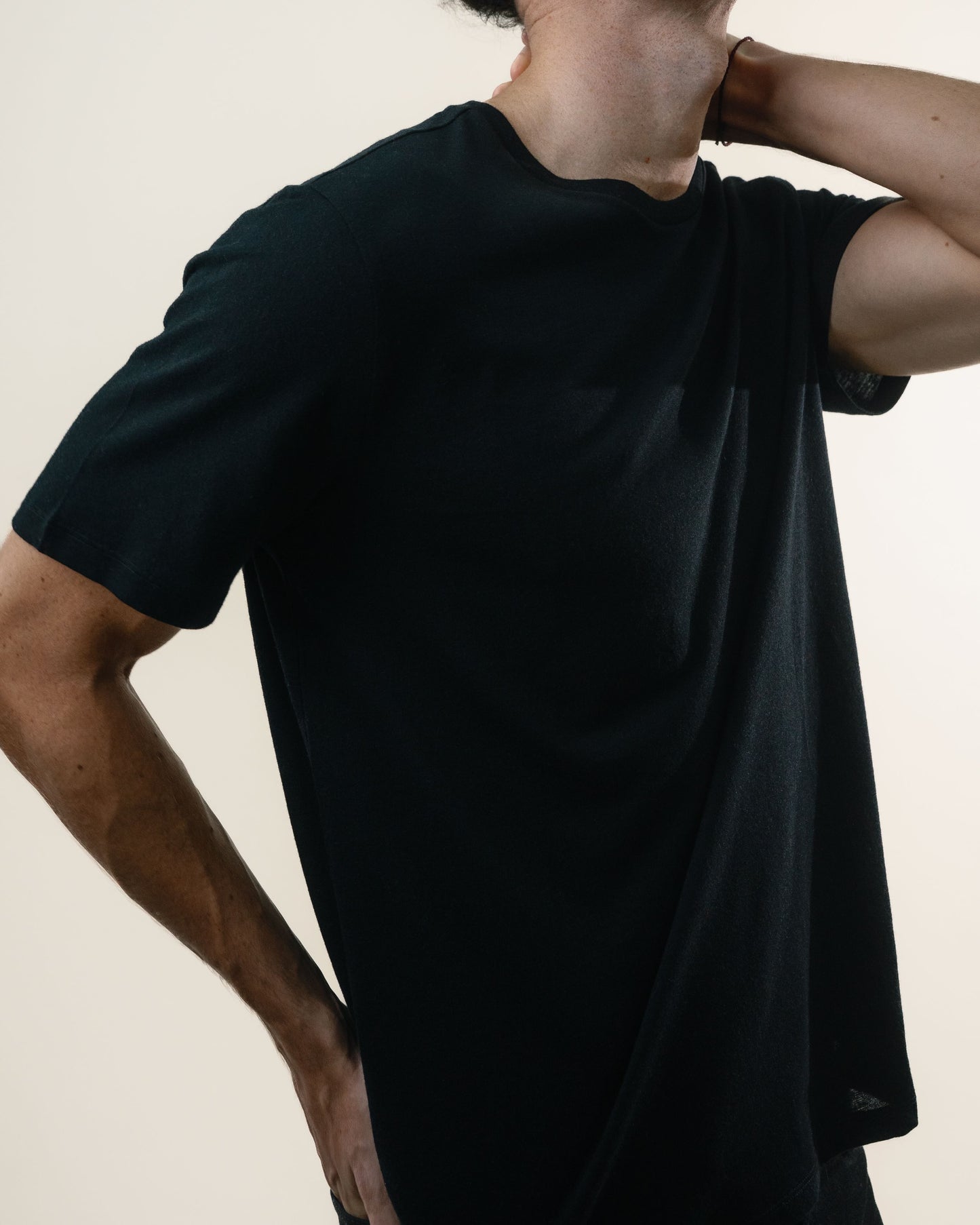 Tee N°02 Cotton/Cashmere - Black