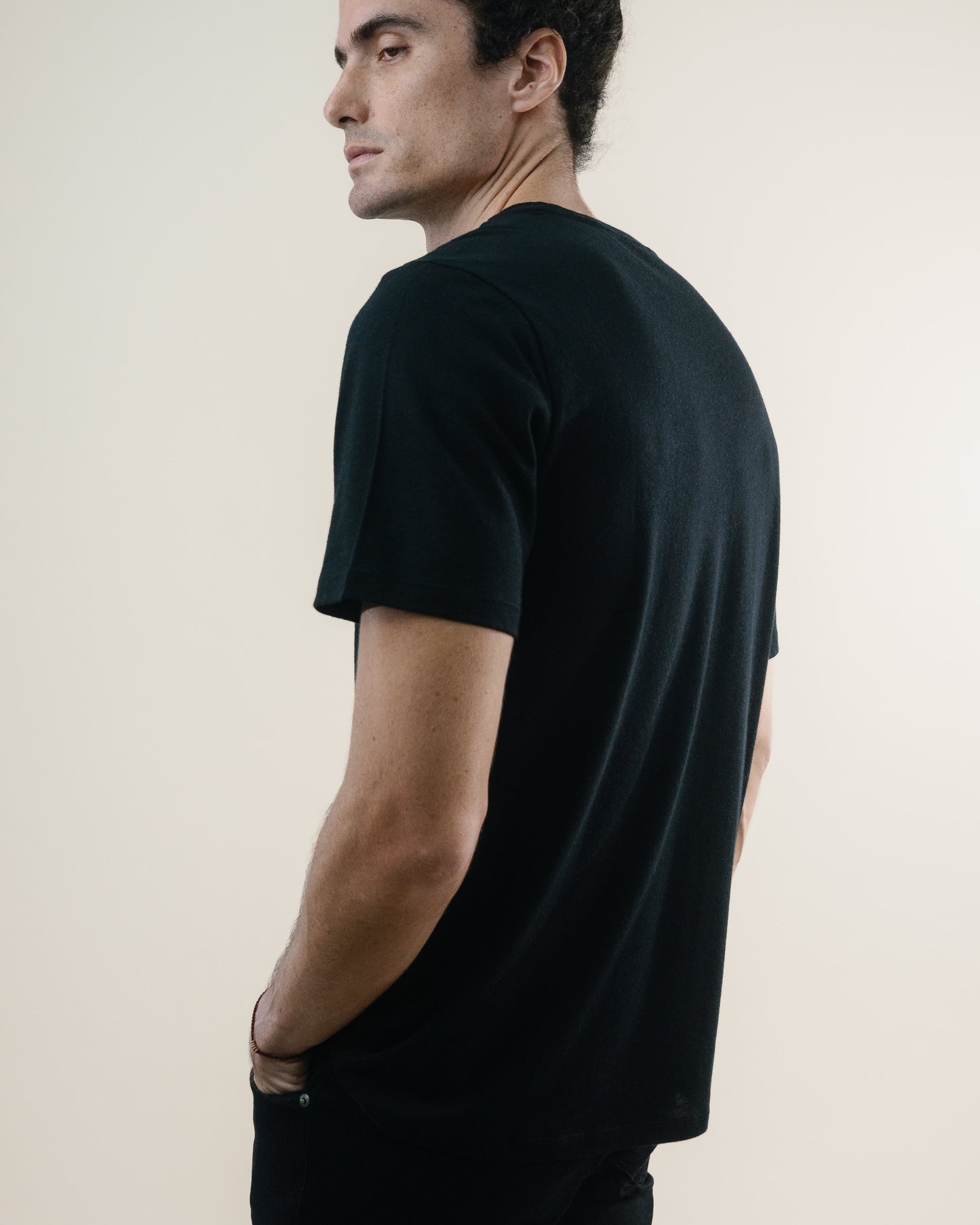 Tee N°02 Cotton/Cashmere - Black