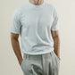 Knit Crew Tee - Sea Island - White