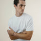 Knit Crew Tee - Sea Island - White