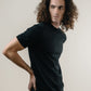 Knit Crew Tee - Silk/Cotton - Black