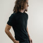 Knit Crew Tee - Silk/Cotton - Black