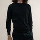 Knit Crew Sweater - Silk/Cotton - Black