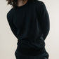 Knit Crew Sweater - Silk/Cotton - Black