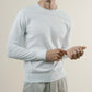 Knit Crew Sweater - Sea Island - White