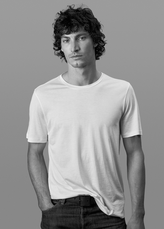 Tee N°01 Silk/Cotton - White